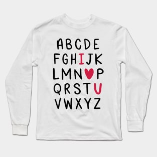 I Love You Alphabet Long Sleeve T-Shirt